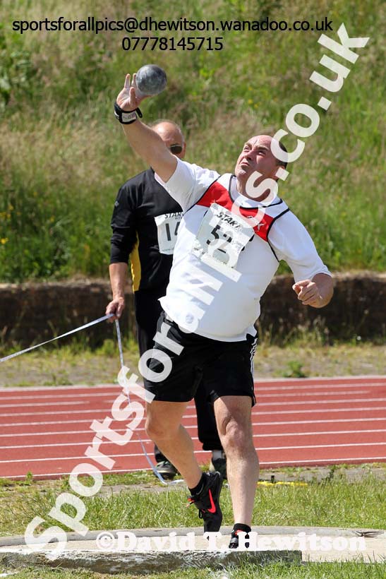 Shot putt, North East Masters Champs, Monkton Stadium,  Jarrow. Photo: David T. Hewitson/Sports for All Pics